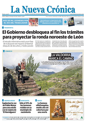 Portada La Nueva Crónica de hoy - Periódico regional
