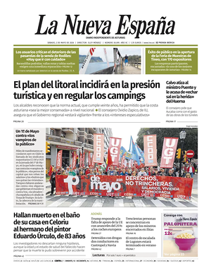 Portada La Nueva España de hoy - Periódico regional