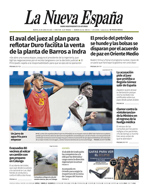 Prima pagina La Nueva España di oggi - Quotidiano regional