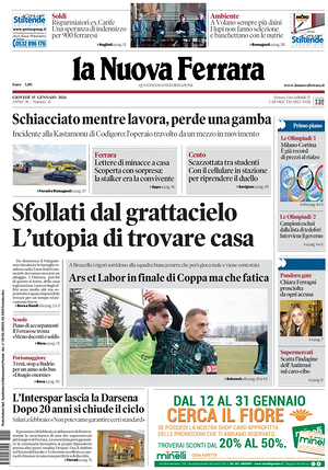 Prima pagina La Nuova Ferrara di oggi - Quotidiano regionale