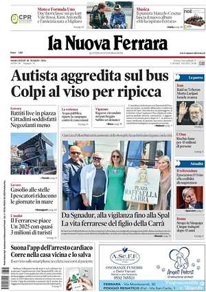 Prima pagina La Nuova Ferrara di oggi - Quotidiano regionale