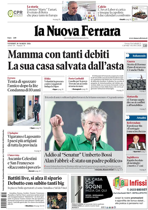 Prima pagina La Nuova Ferrara di oggi - Quotidiano regionale