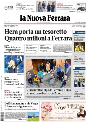 Prima pagina La Nuova Ferrara di oggi - Quotidiano regionale