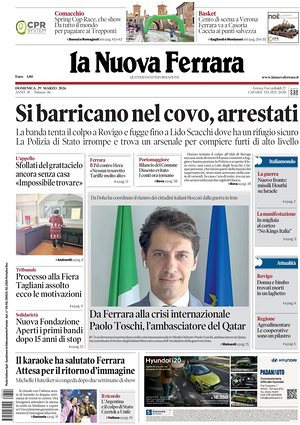Prima pagina La Nuova Ferrara di oggi - Quotidiano regionale