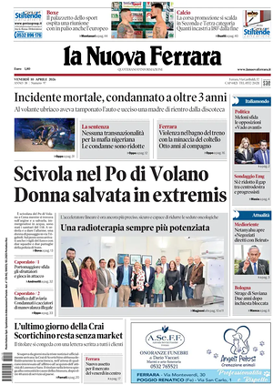 Prima pagina La Nuova Ferrara di oggi - Quotidiano regionale