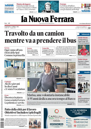 Prima pagina La Nuova Ferrara di oggi - Quotidiano regionale