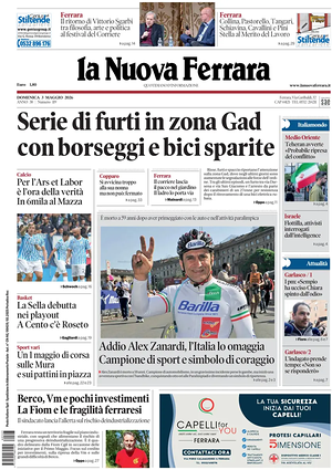 Prima pagina La Nuova Ferrara di oggi - Quotidiano regionale