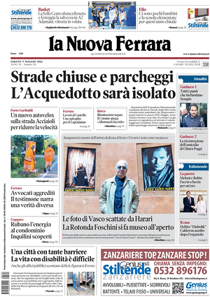 Prima pagina La Nuova Ferrara di oggi - Quotidiano regionale