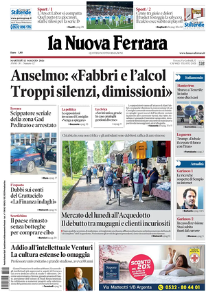 Prima pagina La Nuova Ferrara di oggi - Quotidiano regionale