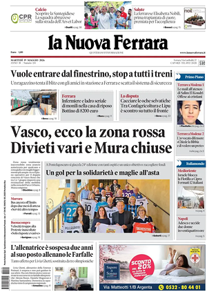 Prima pagina La Nuova Ferrara di oggi - Quotidiano regionale