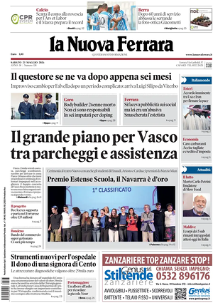 Prima pagina La Nuova Ferrara di oggi - Quotidiano regionale