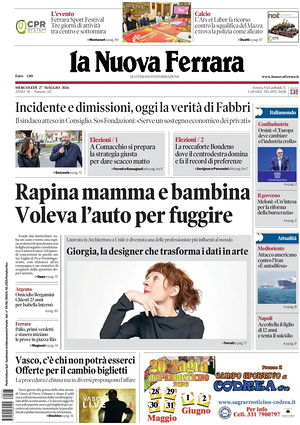 Prima pagina La Nuova Ferrara di oggi - Quotidiano regionale