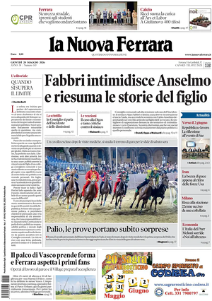 Prima pagina La Nuova Ferrara di oggi - Quotidiano regionale