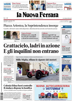 Prima pagina La Nuova Ferrara di oggi - Quotidiano regionale