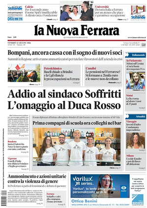 Prima pagina La Nuova Ferrara di oggi - Quotidiano regionale