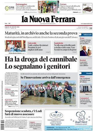 Prima pagina La Nuova Ferrara di oggi - Quotidiano regionale