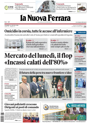 Prima pagina La Nuova Ferrara di oggi - Quotidiano regionale