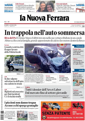 Prima pagina La Nuova Ferrara di oggi - Quotidiano regionale