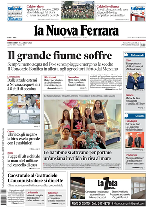 Prima pagina La Nuova Ferrara di oggi - Quotidiano regionale