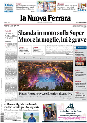 Prima pagina La Nuova Ferrara di oggi - Quotidiano regionale
