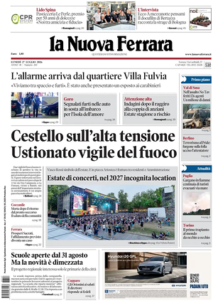 Prima pagina La Nuova Ferrara di oggi - Quotidiano regionale