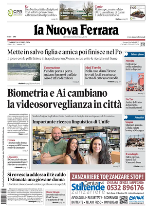 Prima pagina La Nuova Ferrara di oggi - Quotidiano regionale