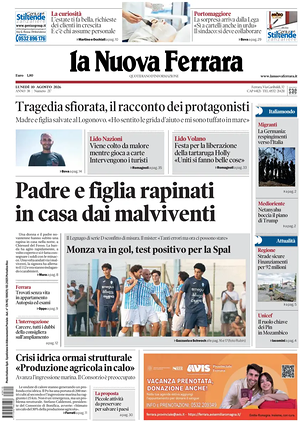 Prima pagina La Nuova Ferrara di oggi - Quotidiano regionale