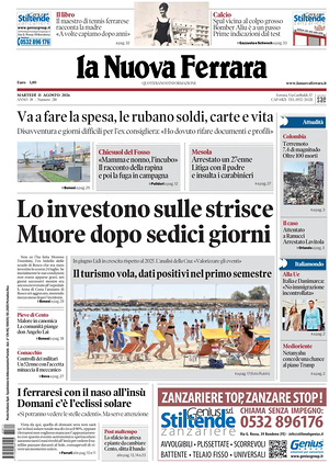 Prima pagina La Nuova Ferrara di oggi - Quotidiano regionale