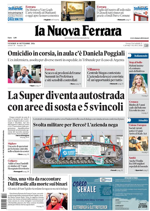 Prima pagina La Nuova Ferrara di oggi - Quotidiano regionale