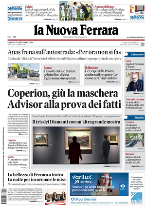 Prima pagina La Nuova Ferrara di oggi - Quotidiano regionale
