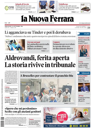Prima pagina La Nuova Ferrara di oggi - Quotidiano regionale