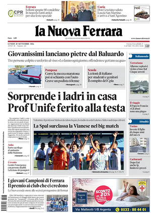 Prima pagina La Nuova Ferrara di oggi - Quotidiano regionale
