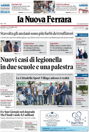 Prima pagina La Nuova Ferrara di oggi - Quotidiano regionale