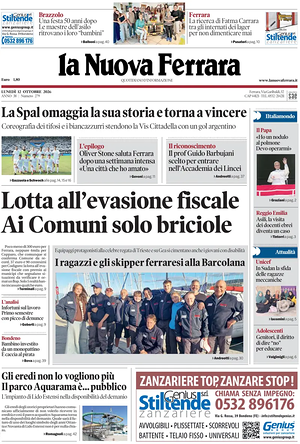 Prima pagina La Nuova Ferrara di oggi - Quotidiano regionale
