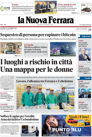 Prima pagina La Nuova Ferrara di oggi - Quotidiano regionale