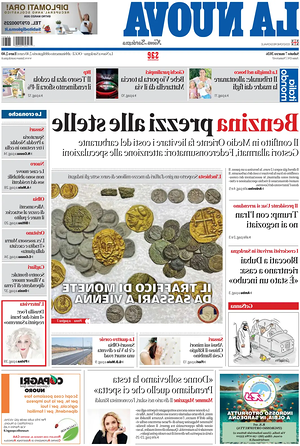 Prima pagina La Nuova Sardegna di oggi - Quotidiano regionale