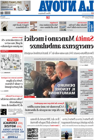 Prima pagina La Nuova Sardegna di oggi - Quotidiano regionale