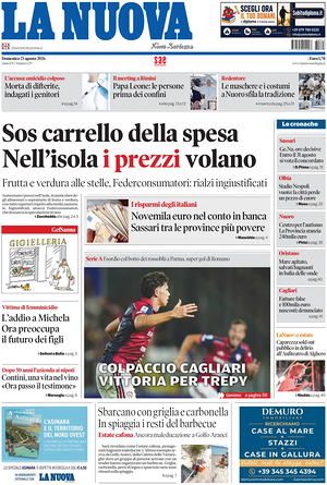 Prima pagina La Nuova Sardegna di oggi - Quotidiano regionale