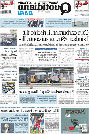 Prima pagina Nuovo Quotidiano di Puglia (Bari) di oggi - Quotidiano regionale