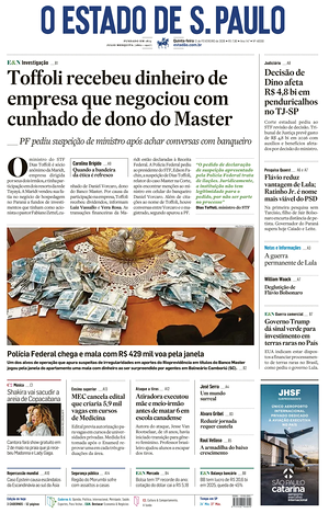 Prima pagina O Estado de S. Paulo di oggi - Quotidiano estero