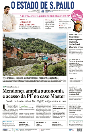 Prima pagina O Estado de S. Paulo di oggi - Quotidiano estero