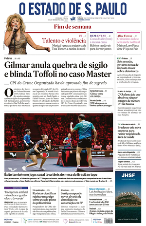 Prima pagina O Estado de S. Paulo di oggi - Quotidiano estero