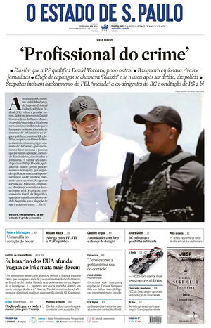 Prima pagina O Estado de S. Paulo di oggi - Quotidiano estero