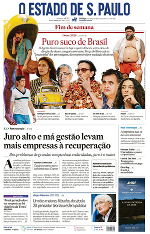 Prima pagina O Estado de S. Paulo di oggi - Quotidiano estero