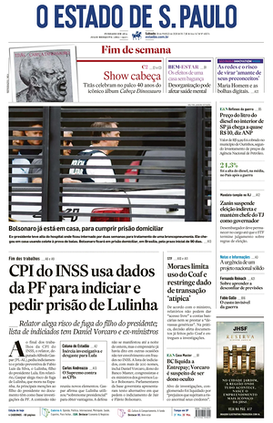 Prima pagina O Estado de S. Paulo di oggi - Quotidiano estero