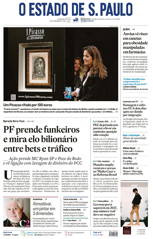 Prima pagina O Estado de S. Paulo di oggi - Quotidiano estero