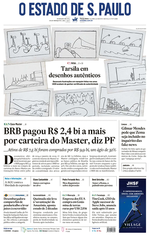 Prima pagina O Estado de S. Paulo di oggi - Quotidiano estero