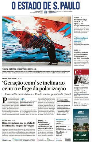 Prima pagina O Estado de S. Paulo di oggi - Quotidiano estero