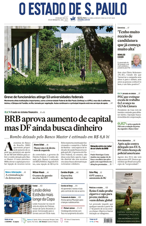 Prima pagina O Estado de S. Paulo di oggi - Quotidiano estero
