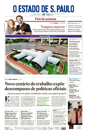 Prima pagina O Estado de S. Paulo di oggi - Quotidiano estero